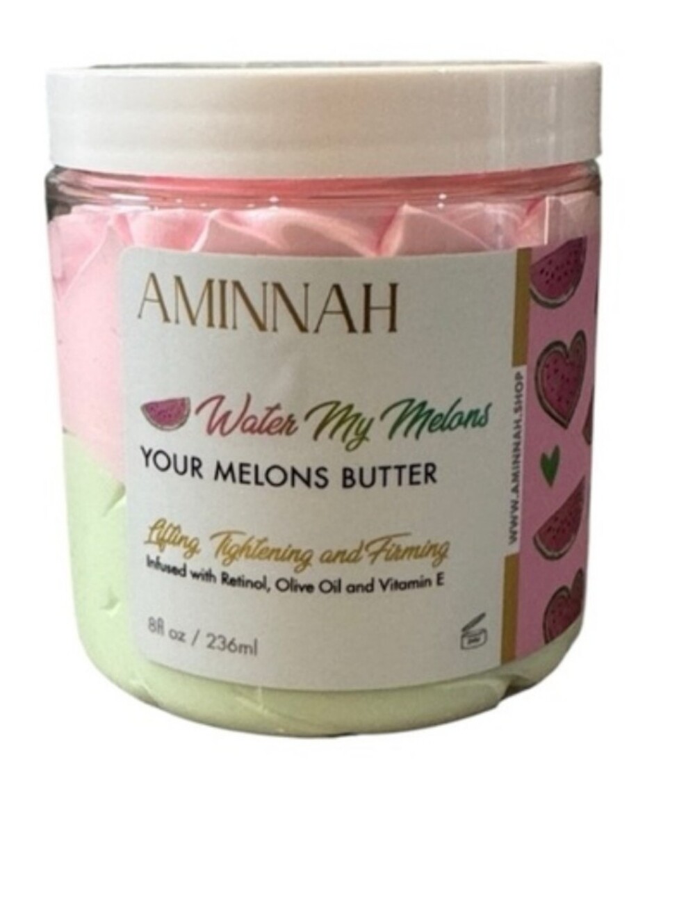 AMINNAH Water My Melons Body Butter - Pink & Light Green